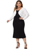 Plus Size Cardigan for Women Long Sleeve Open Front Elegant Cropped Shrugs Bolero Cardigans