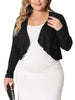 Plus Size Cardigan for Women Long Sleeve Open Front Elegant Cropped Shrugs Bolero Cardigans