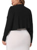 Plus Size Cardigan for Women Long Sleeve Open Front Elegant Cropped Shrugs Bolero Cardigans