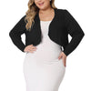 Plus Size Cardigan for Women Long Sleeve Open Front Elegant Cropped Shrugs Bolero Cardigans