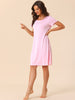 Womens Sleepshirt Short Sleeve Ruffle Nightgown Sleeping Shirts Loungewear Nightshirts
