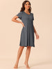 Womens Sleepshirt Short Sleeve Ruffle Nightgown Sleeping Shirts Loungewear Nightshirts