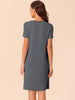 Womens Sleepshirt Short Sleeve Ruffle Nightgown Sleeping Shirts Loungewear Nightshirts