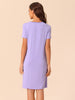 Womens Sleepshirt Short Sleeve Ruffle Nightgown Sleeping Shirts Loungewear Nightshirts