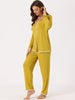 Womens Sleepwear Pajamas Long Sleeve Pullover Tops with Pants Lounge Sets
