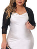 Plus Size Mesh Crop Cardigans for Women Long Sleeve Open Front See Through Sheer Bolero Shrug Top