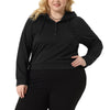 Plus Size Hooded Button Drawstring Pullover Casual Long Sleeve Hoodies