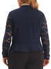 Plus Size Blazer Cardigan for Women Long Sleeve Lace Open Front Cropped Shrug Bolero Cardigans Jacket