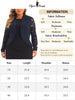 Plus Size Blazer Cardigan for Women Long Sleeve Lace Open Front Cropped Shrug Bolero Cardigans Jacket