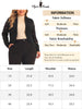Plus Size Blazer Cardigan for Women Long Sleeve Lace Open Front Cropped Shrug Bolero Cardigans Jacket