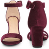 High Chunky Heel Buckle Ankle Strap Sandals for Women