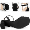 Rhinestones Slingback Chunky High Heel Sandal for Women