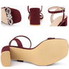 Rhinestones Slingback Chunky High Heel Sandal for Women