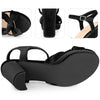 Platform Strappy Velvet Bow Block Heel Sandals for Women