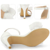 Rhinestone Stiletto Heels Mesh Ankle Strap Sandals for Women