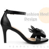 Rhinestone Stiletto Heels Mesh Ankle Strap Sandals for Women