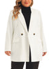 Plus Size Blazers for Women Lapel Button with Pockets Office Work Jackets Blazer