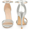 Open Toe Strappy Ankle Strap Stiletto Heel Sandals for Women