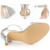 Open Toe Strappy Ankle Strap Stiletto Heel Sandals for Women