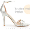 Open Toe Strappy Ankle Strap Stiletto Heel Sandals for Women
