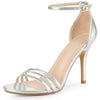 Open Toe Strappy Ankle Strap Stiletto Heel Sandals for Women
