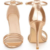 Open Toe Strappy Ankle Strap Stiletto Heel Sandals for Women