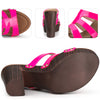 Platform Open Toe Chunky Heels Slides Sandals for Women