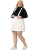 A Line Denim Elastic Back Suspender Skirt