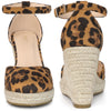 Platform Espadrilles Closed Toe Wedge Heel Sandals