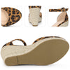 Platform Espadrilles Closed Toe Wedge Heel Sandals