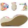 Platform Espadrilles Closed Toe Wedge Heel Sandals