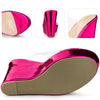 Platform Clear Strap Wedge Heel Slide Sandals for Women