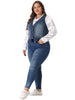 Plus Size Denim Vest for Women Sleeveless V Neck Button Down Jean Waistcoat Jacket