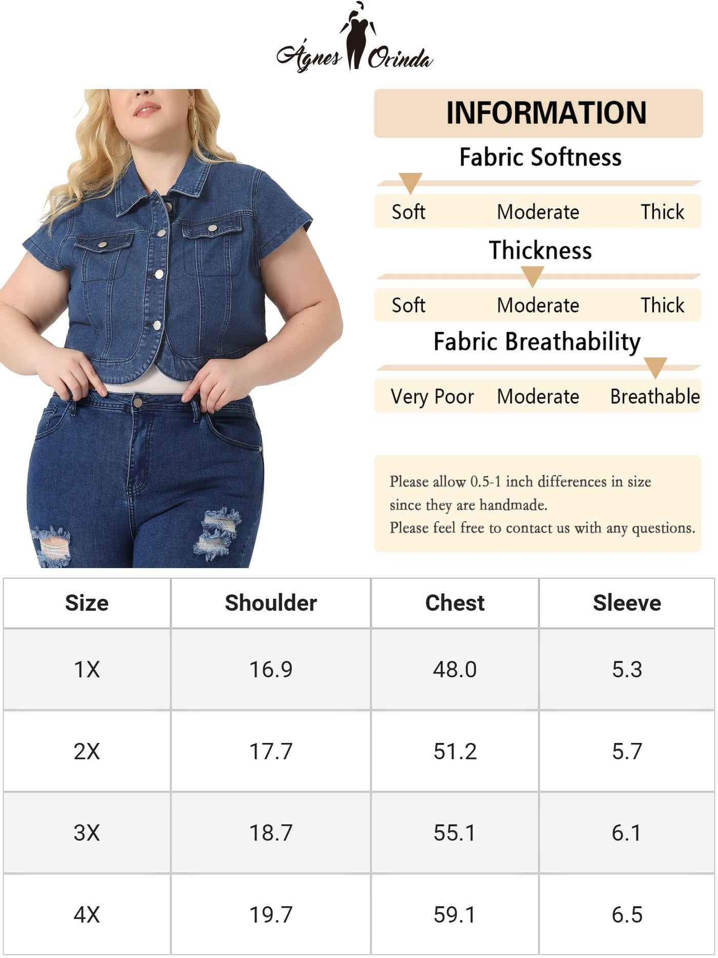 Bublédon Plus Size Denim Vest for Women Y2K Button Down Tops Cap Short Sleeve Jean Jacket Streetwear