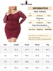 Plus Size Bodycon Off Shoulder Mesh 3/4 Sleeve Stretchy Ruched Cocktail Pencil Mini Dress