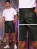 Faux Leather Hip Hop Motorcycle Biker Party Disco Shorts