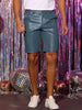 Faux Leather Hip Hop Motorcycle Biker Party Disco Shorts