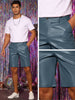 Faux Leather Hip Hop Motorcycle Biker Party Disco Shorts