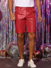 Faux Leather Hip Hop Motorcycle Biker Party Disco Shorts