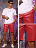 Faux Leather Hip Hop Motorcycle Biker Party Disco Shorts