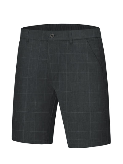 Plaid Formal Flat Front Classic Checked Dress Shorts