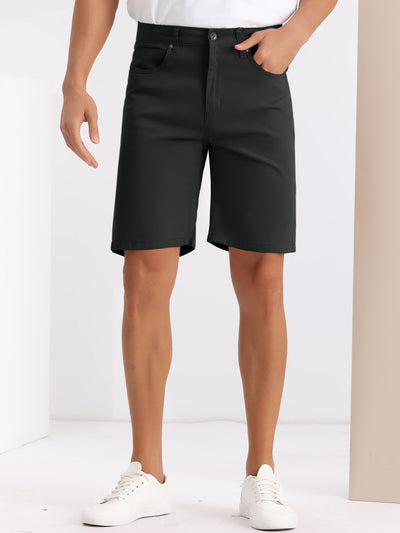 Flat Front Shorts for Men's Classic Fit Summer Business Dress Chino Short