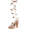 Platform Lace Up Block Heels Sandals for Women