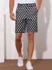 Polka Dots Summer Comfort Flat Front Patterned Chino Shorts