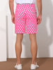 Polka Dots Summer Comfort Flat Front Patterned Chino Shorts