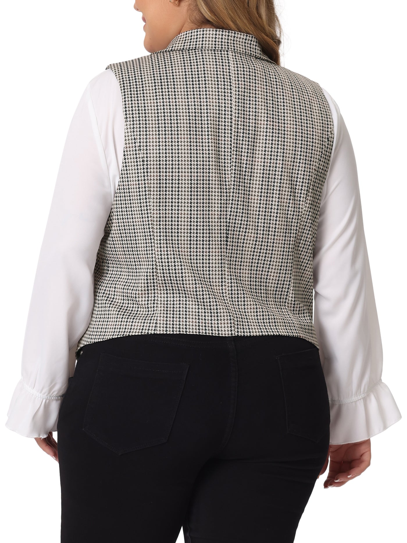 Bublédon Plus Size Waistcoat Vintage Button Steampunk Dress Jacquard Jacket Vest