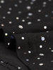 Mesh Top for Women Plus Size Silver Star Print Round Neck Short Sleeve Club Sheer Crop Tops