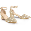 Glitter Pointed Toe Chunky Heel Dress Pumps for Women