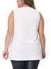 Plus Size Tops for Women Sleeveless Sparkle Shimmer Glitter Sequin V Neck Tank Top