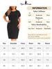 Plus Size Short Sleeve Above the Knee Sheath Office Wear to Work Dress